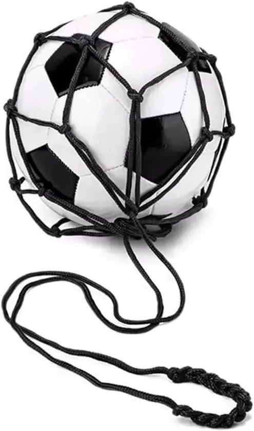 Voetbal Trainingsnet - Solitaire Trainer - Balcontrole Verbeteren - Praktische Solo Training - Taille Unique - Zwart