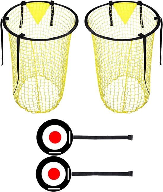 Voetbal Trainingsnet - Voetbaldoel Set - Voetbalvaardigheden Verbeteren - Eenvoudig Bevestigen Verwijderen - 46 x 46 x 50 cm