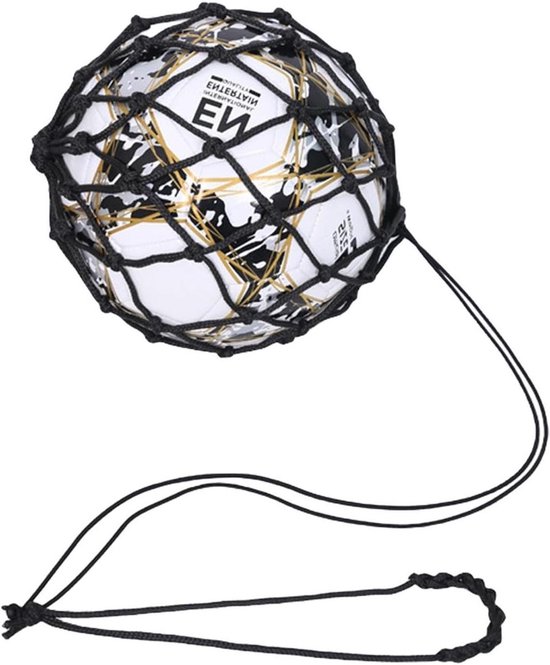 Voetbal Trainingsnet - Werpnet Jongleer - Voetbalvaardigheden Verbeteren - Compacte Structuur - 110 cm Lengte - Zwart