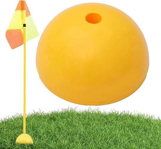 Voetbal Trainingspalen - Agility Palen - Sport Training - Stabiele Basis - 11x21 cm - Zwart