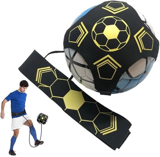 Voetbal Trainingsriem - Solo Trainer - Balcontrole Verbeteren - Handsfree Oefenen - Verstelbaar - Zwart