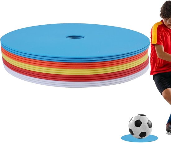 Voetbal Trainingsschijven - Marker Kegels - Sporten Verbeteren - Antislip Ontwerp - 15 cm Diameter - Meerdere Kleuren