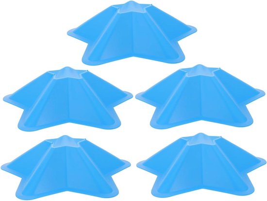 Voetbal Trainingsschijven - Markeringsborden Kegels - Sporttraining Verbeteren - Sterke Taaiheid Valbestendig - 17.5x17.5x5 cm - Blauw