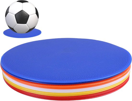 Voetbal Trainingsschijven - Oefenmarkeringen Platen - Bewegelijkheid Trainen - Antislip Ontwerp - 20 cm Diameter - Helder