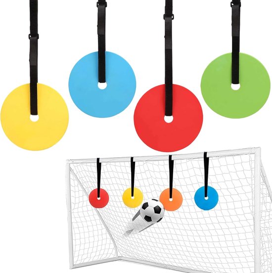 Voetbal Trainingsschijven - Oefenschijven Set - Precisie Training - Hoge Zichtbaarheid Kleuren - 15 cm Diameter - Multi-kleur van Merkloos
