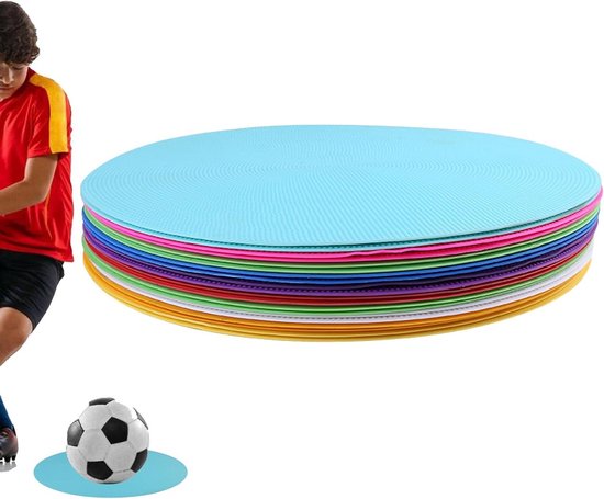 Voetbal Trainingsschijven - Sportmarkeringen Kegels - Sporttraining Verbeteren - Antislip PVC Materiaal - 30 cm Diameter - Meerdere Kleuren