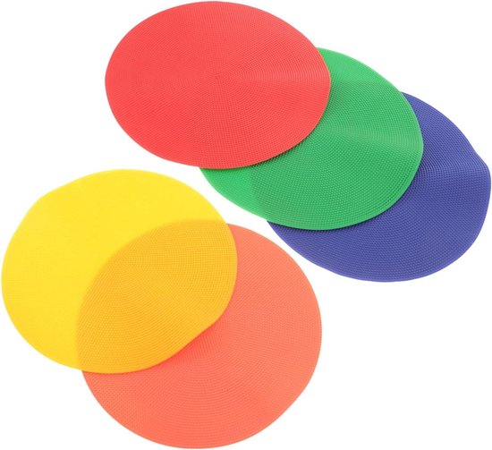 Voetbal Trainingsset - Markeerschijven Platen - Sport Training - Scheurbestendig Ontwerp - 23 cm Diameter - Diverse Kleuren