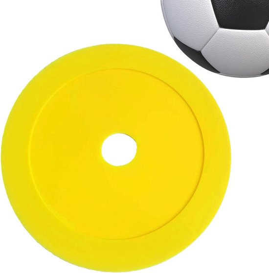 Voetbal Veld Markeringen - Trainingsschijven Pylonnen - Sport Training Verbeteren - Zacht En Veilig Materiaal - 15 cm Doorsnee - Geel