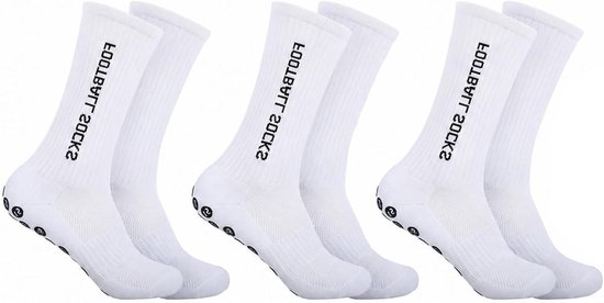 Voetbalsokken met Grip - Gripsokken Sport sokken - Sporten en Trainen - 49 Antislip Punten - 3 Paar - Zwart