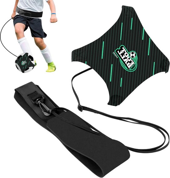 Voetbaltrainer Heupriem - Kicktrainer Balcontrole - Voetbalvaardigheden Oefenen - Automatisch Terugslagsysteem - Voor Ballen Maat 3-5 - Niet gespecificeerd van Merkloos