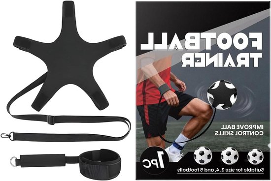 Voetbaltrainer - Trainingsgereedschap Voetbal - Balvaardigheid Verbeteren - Automatisch Terugkerend Systeem - Verstelbaar - Meerkleurig