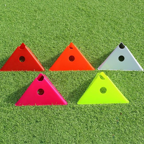 Voetbaltraining Pionnen - Markeer Kegels - Behendigheidstraining Sport - Duurzaam PE Materiaal - 25x25x12 cm - Fel Oranje van Merkloos