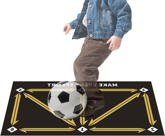 Voetbaltrainingsmat - Balcontrole mat - Vaardigheden Oefenen - Antislip Schokdempend - 60 x 90 cm - Geel
