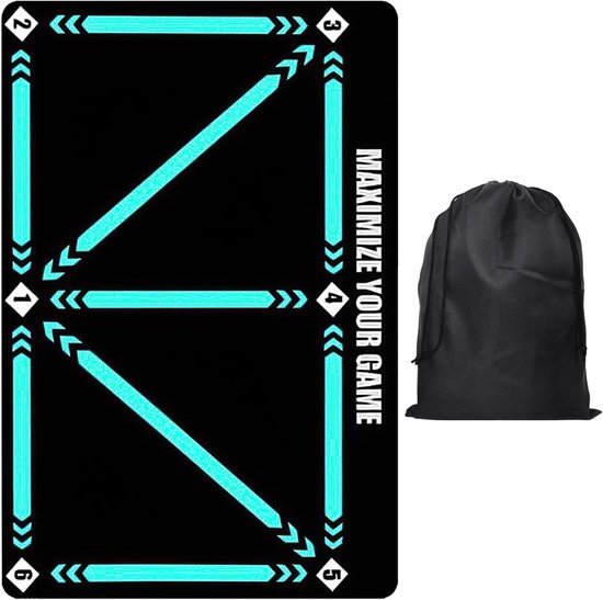 Voetbaltrainingsmat - Balcontrole mat - Voetbalvaardigheden verbeteren - Inclusief draagtas - 40 x 60 cm - Groen