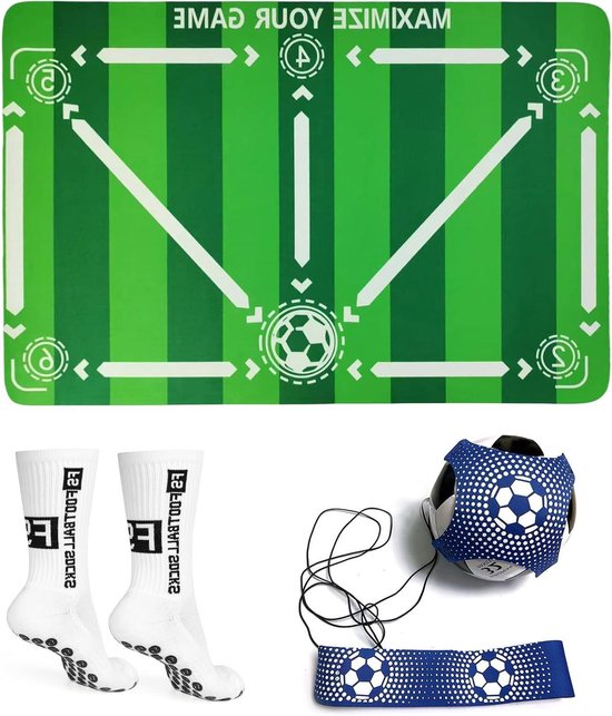 Voetbaltrainingsmat - Voetbalmat - Voetenwerk Verbeteren - Indoor Geschikt - 90x60 cm - Groen