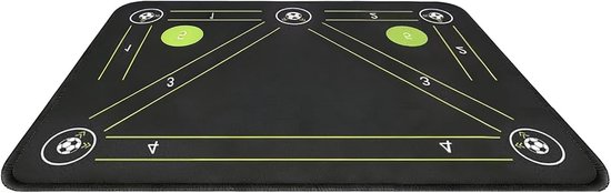 Voetbalvaardigheidstrainer - Voetbaloefenmat - Voetenwerk Trainen - Antislip Oppervlak - 50x80cm - Veelkleurig