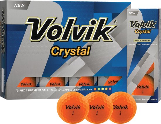Volvik - Crystal golfbal - 12 pack - oranje van Volvik