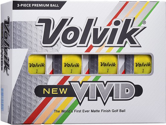 Volvik New Vivid Golfballen - Geel - 12 Stuks van Volvik