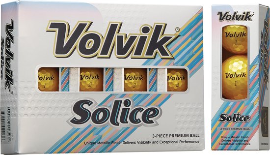 Volvik - Solice Golfballen - Goud - 12 stuks