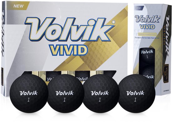 Volvik - Vivid Golballen - Zwart - 12 stuks van Volvik