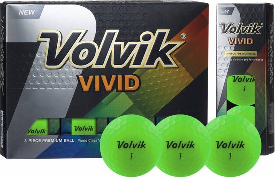 Volvik Vivid Golfballen - Dozijn / 12 stuks - Groen van Volvik