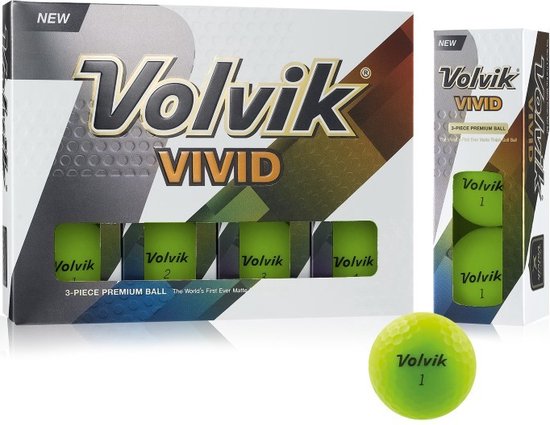 Volvik VIVID matte groene golfballen 12 stuks