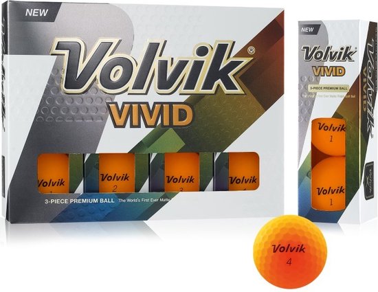 Volvik Vivid Orange Doosje Golfballen van Merkloos