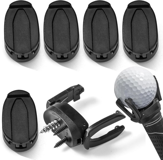 Vouwbare Plastic Golfbal Oppakker met Zuignap - Handige Accessoires voor Golfspelers, 6 Stuks, Ideaal voor Putter Grip en Rugbeschermer