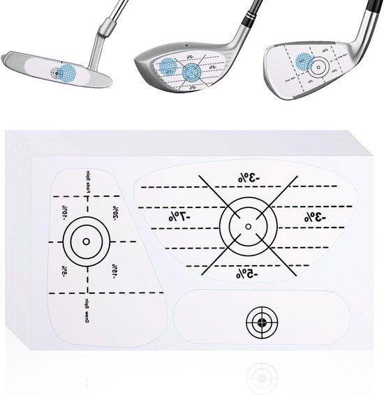 VVGoods - Golfimpacttape voor Golfclubtraining | Zelflerende Sweet Spot Analyse | Consistentieanalyse | Gezichtssticker voor Swingtraining | Houtijzers Putters - 300 stuks