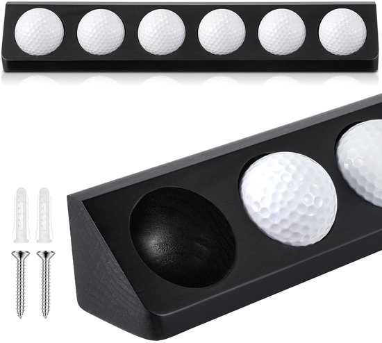 Wandvitrine voor golfballen, gemaakt van hout, kan ook als bureaudecoratie gebruikt worden. Geschikt voor 6 standaard golfballen. Deze vitrine voor sportmemorabilia is het perfecte accessoire voor golfbalverzamelaars. van Merkloos