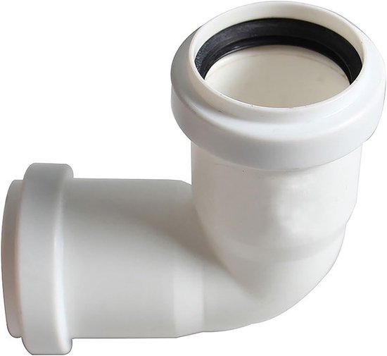 Waste Pipe 90 Degree Bend, 40mm Waste Compression 90 Degree Bend, Random Color (White or Grey) for Sink, Drain, Elbow, Basin, Bathroom Trap Fitting van Merkloos	