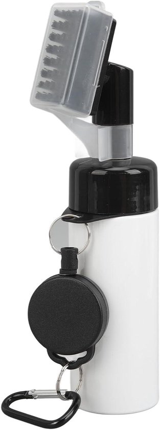 Waterborstel voor Golf met 160ml Fles en Antislip Handvat - Reiniger voor Golfclub Groeven - PET en PP-Nylon Materiaal - Wit.