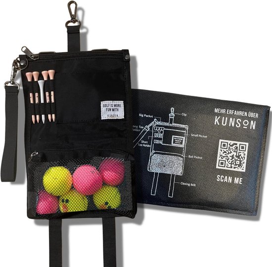Waterdichte all-in-one golfaccessoiretas voor ballen, rangefinder en tees - compact en georganiseerd