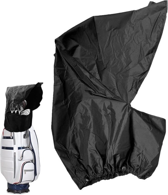 Waterdichte Golftas Hoes - Beschermhoes Clubtas - Bescherming Tegen Regen - Lichtgewicht Nylon Materiaal - 55 x 50 cm - Zwart