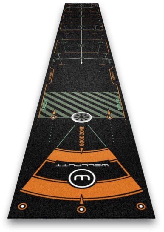 Wellputt 400 x 50 cm Classic Puttingmat - Zwart van Wellputt