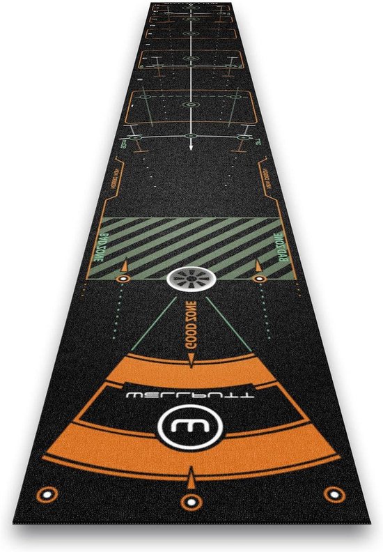 WELLPUTT - Golf Puttingmat - 4m Zwarte
