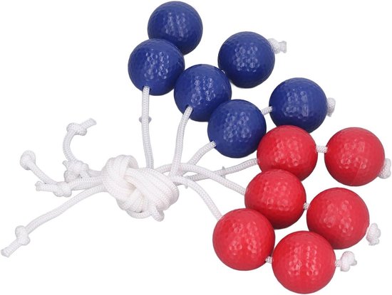 Werpballen Set - Ladder Toss Ballen - Golftraining Oefenen - Duurzaam PE Materiaal - 6 Stuks - Rood Blauw