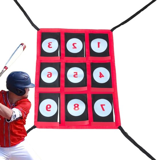 Werpdoel Honkbal - Trainingsmat - Precisie Verbeteren - Genummerde Gaten - 69x53 cm - Meerkleurig