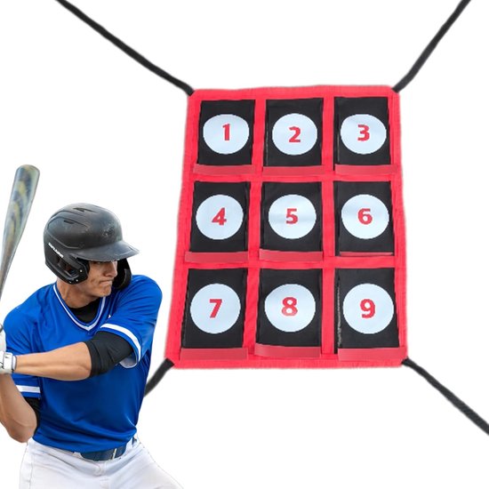 Werpschijf Training - Slagzone Oefenen - Honkbal Softball - 9 Genummerde Gaten - 69 x 53 cm van Merkloos