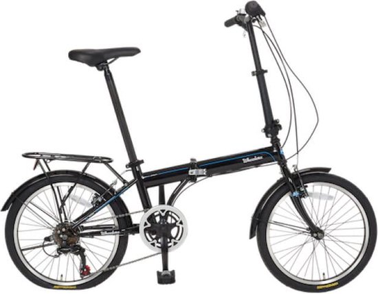 wheelerz Vouwfiets 20 Inch - 6 Speed Shimano - Zwart van Wheelerz