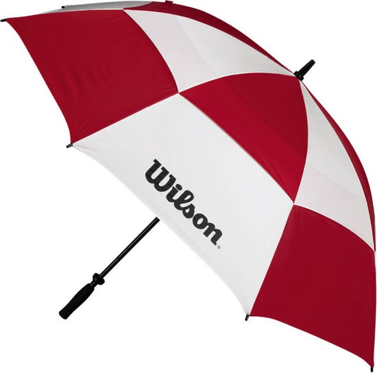 Wilson 62 Inch Double Canopy Golfparaplu - Rood Wit van Wilson