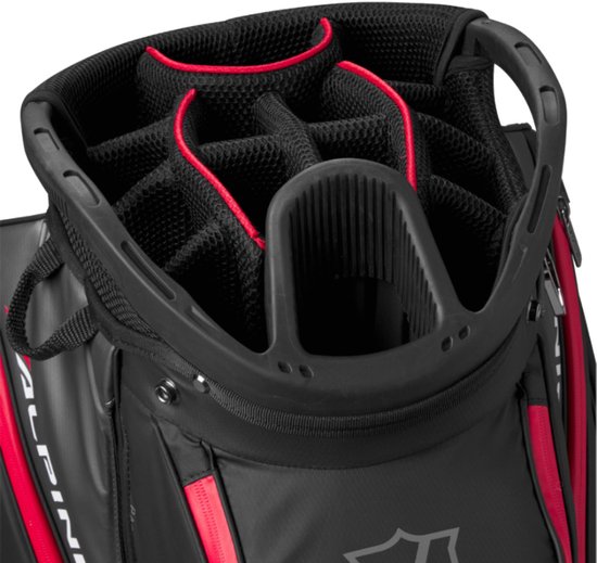 Wilson Alpine Dry Waterproof Cartbag 2026 - Zwart Grijs Rood van Merkloos