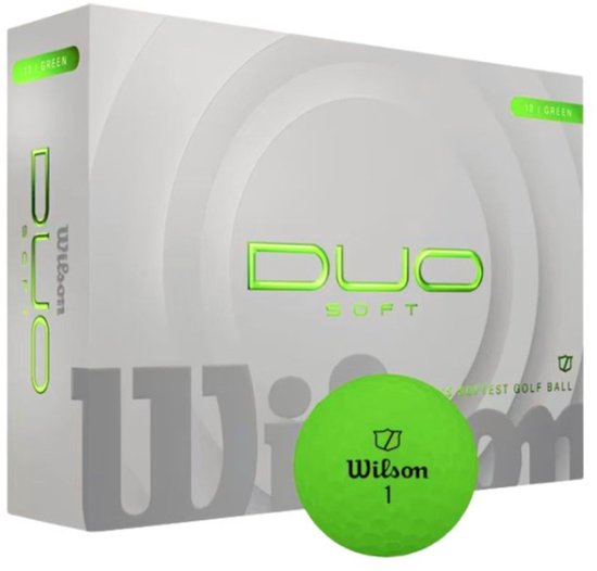 Wilson DUO Soft Golfballen 2025 - Groen - 12 Stuks van Wilson