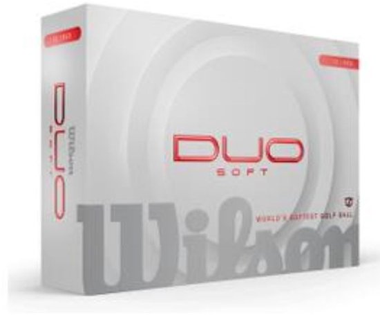 Wilson DUO Soft Golfballen 2025 - Rood - 12 Stuks van Wilson