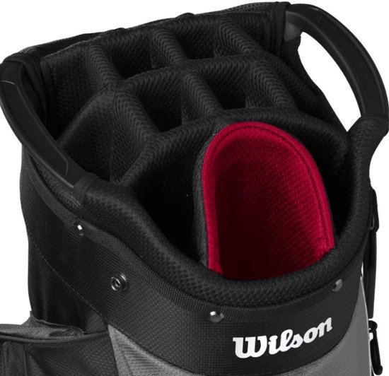 Wilson Feather Cartbag 2026 - Zwart Grijs Rood van Merkloos