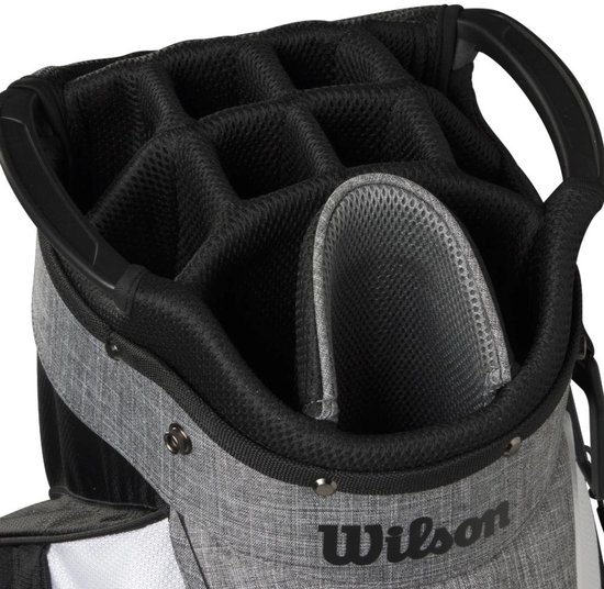 Wilson Feather Cartbag 2026 - Zwart Grijs Wit van Merkloos
