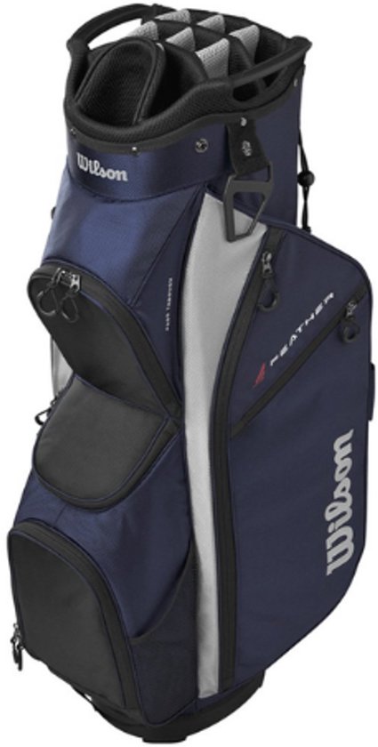 Wilson Feather Cartbag Navy/Silver van Merkloos