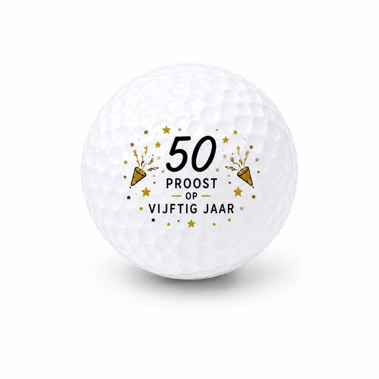 Wilson Golfballen 50 Jaar Abraham Sarah - Verjaardag Golf Cadeau - 15 stuks - Bedrukte Golfballen