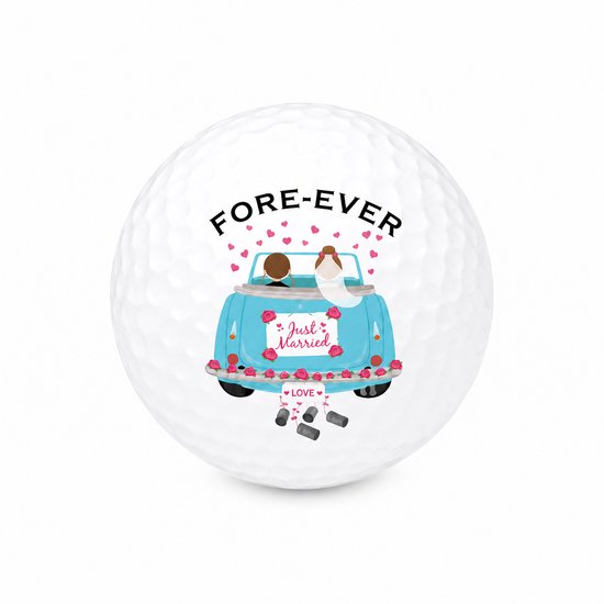 Wilson Golfballen Getrouwd - Trouw Cadeau -Trouwen Golf Cadeau - 15 stuks - Bedrukte Golfballen