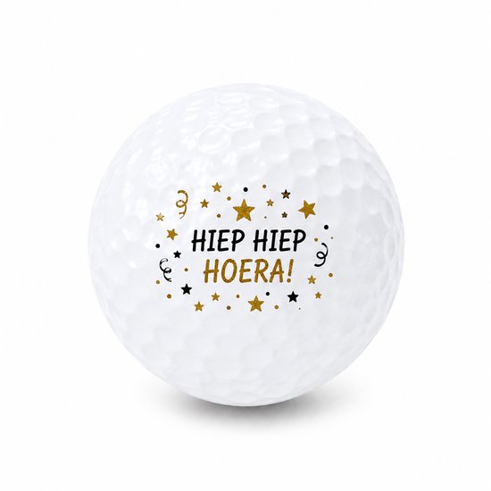 Wilson Golfballen Hiep Hiep Hoera - Verjaardag Golf Cadeau - 3 stuks